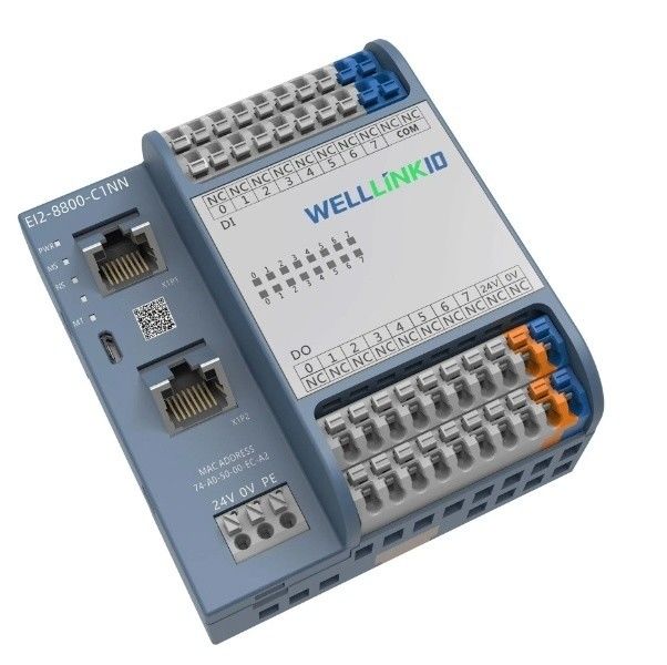 Ethernet/IP I/O Module EI2-8800-C1NN 8di8do Input bidirectional output ...